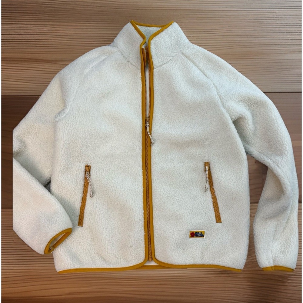 Fjällräven Vardag Pile Fleece Womens XS Off White Sherpa Jacket $150